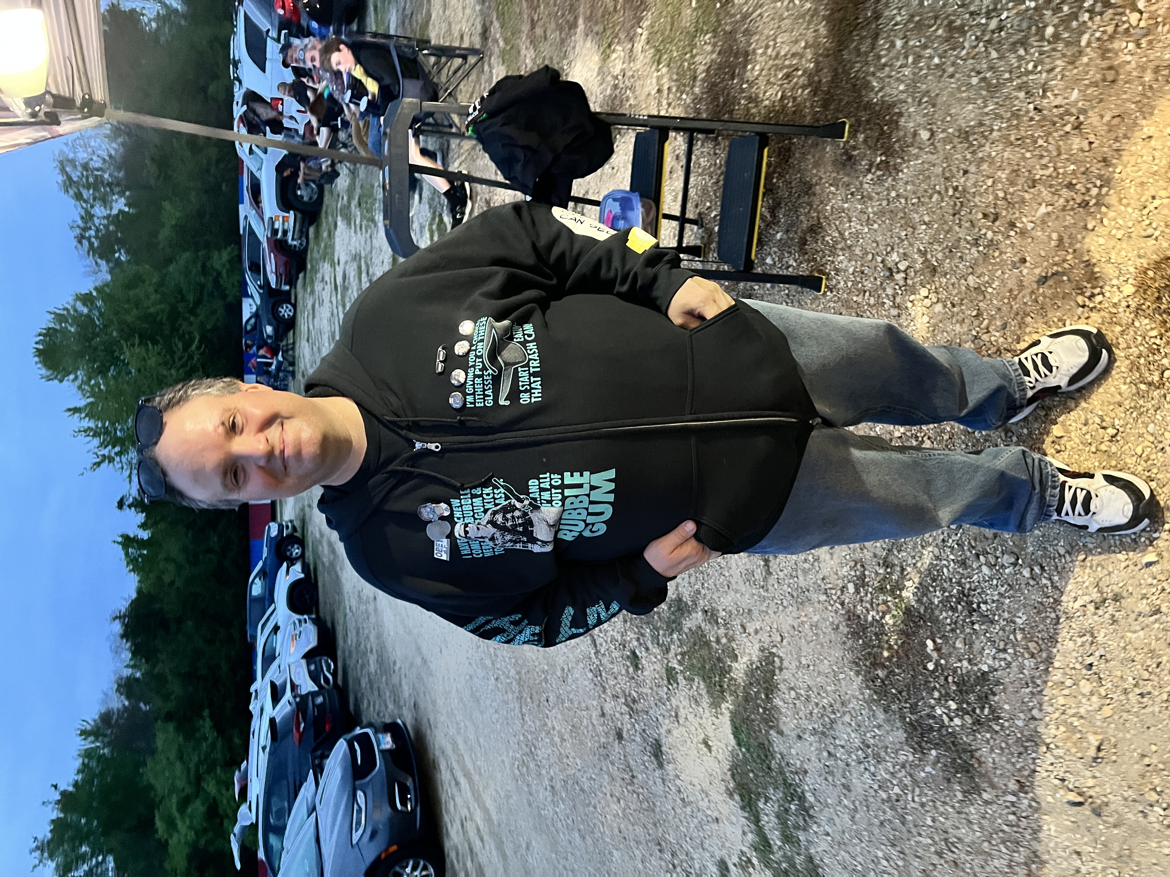 Fan wearing LIX They Live hoodie at convention