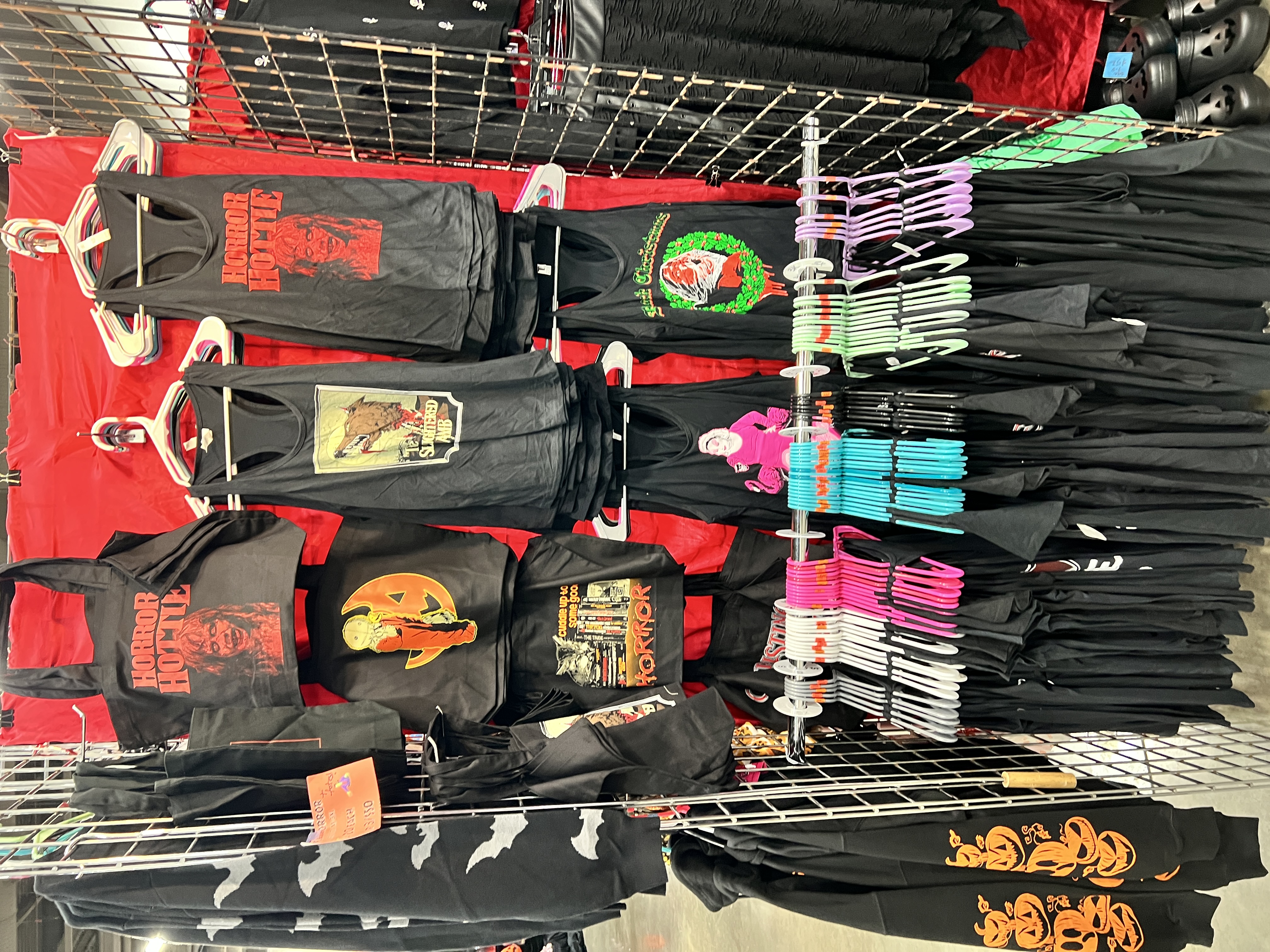 LIX booth — Horror Hottie tanks and t-shirts